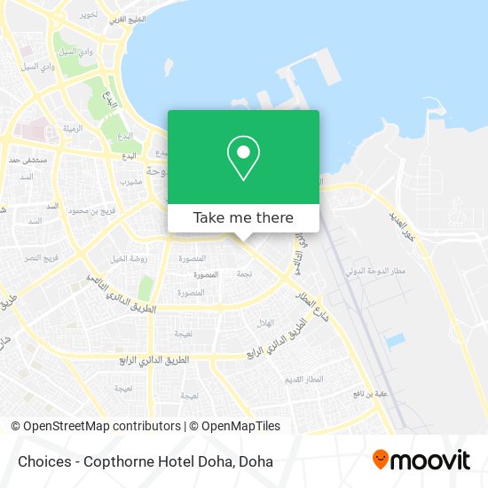Choices - Copthorne Hotel Doha map