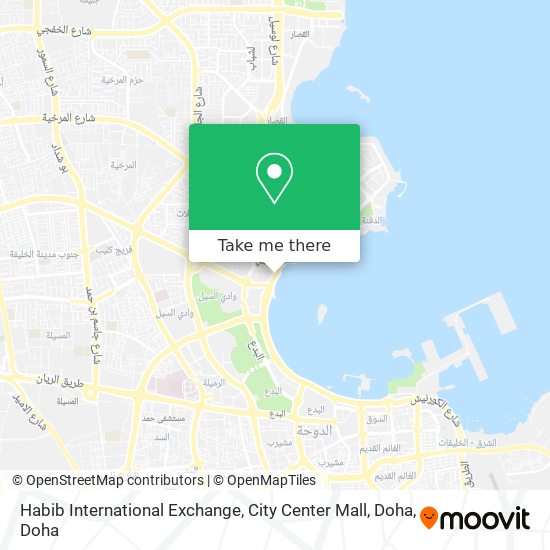 Habib International Exchange, City Center Mall, Doha map