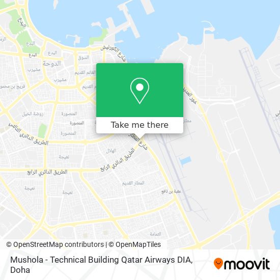 Mushola - Technical Building Qatar Airways DIA map