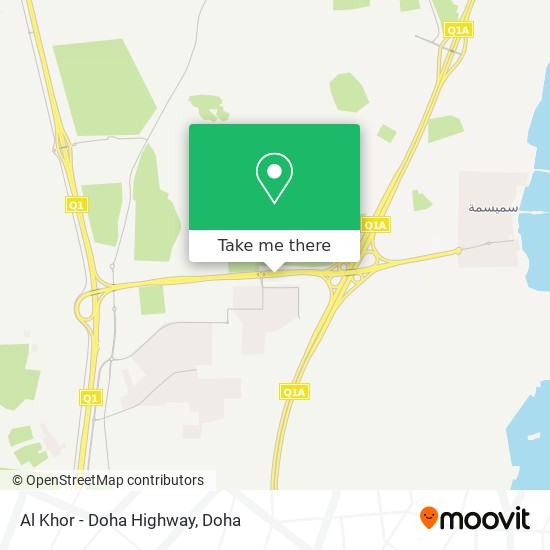Al Khor - Doha Highway map