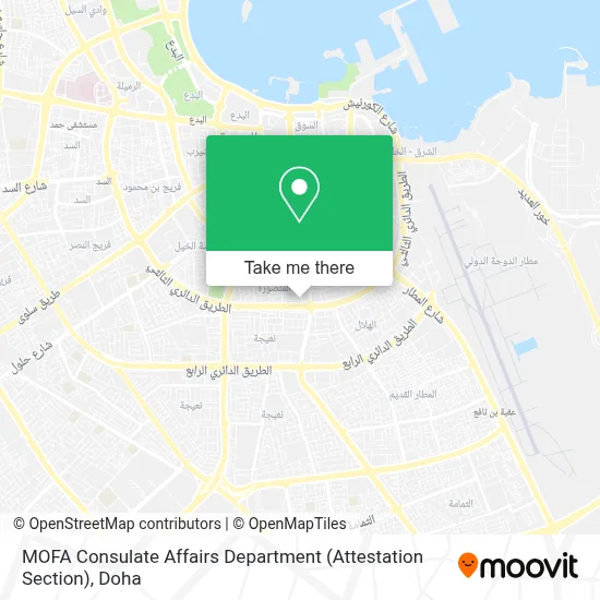 MOFA Consulate Affairs Department (Attestation Section) map