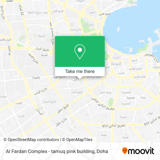 Al Fardan Complex - tamuq pink building map