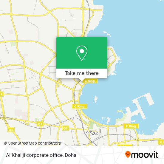 Al Khaliji corporate office map