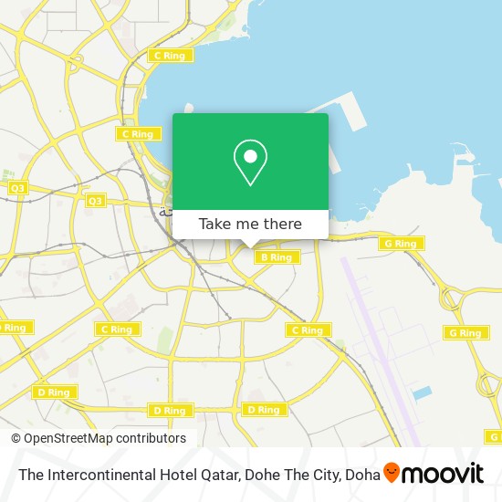 The Intercontinental Hotel Qatar, Dohe The City map