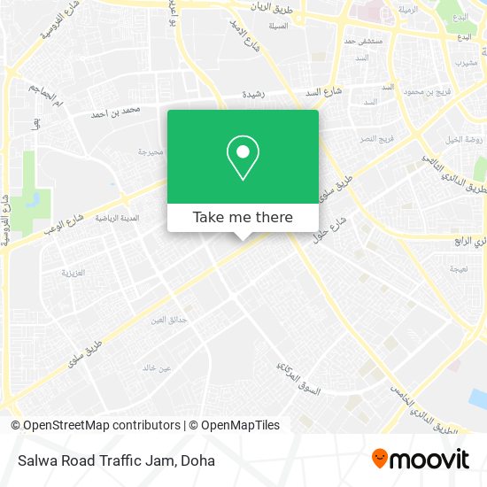 Salwa Road Traffic Jam map