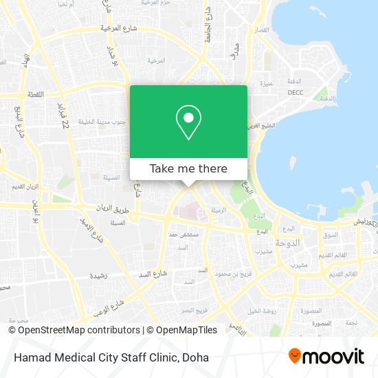 Hamad Medical City Staff Clinic map
