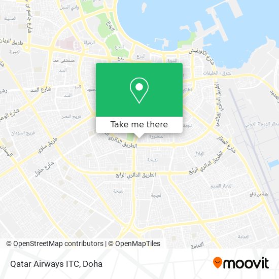 Qatar Airways ITC map