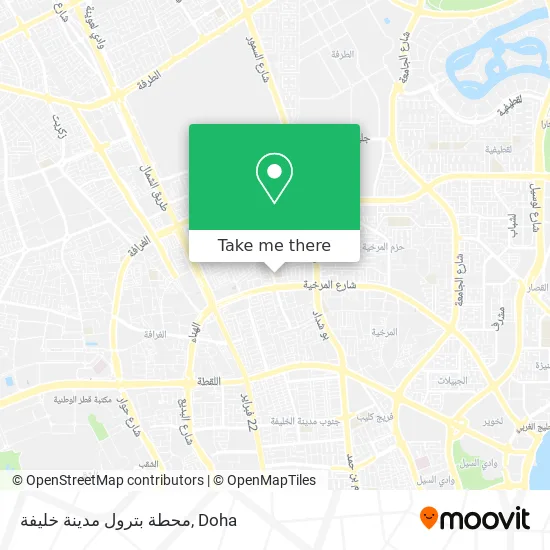 محطة بترول مدينة خليفة map