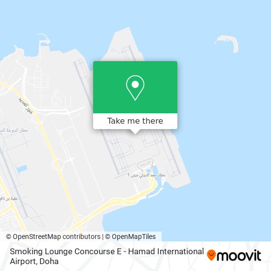 Smoking Lounge Concourse E - Hamad International Airport map