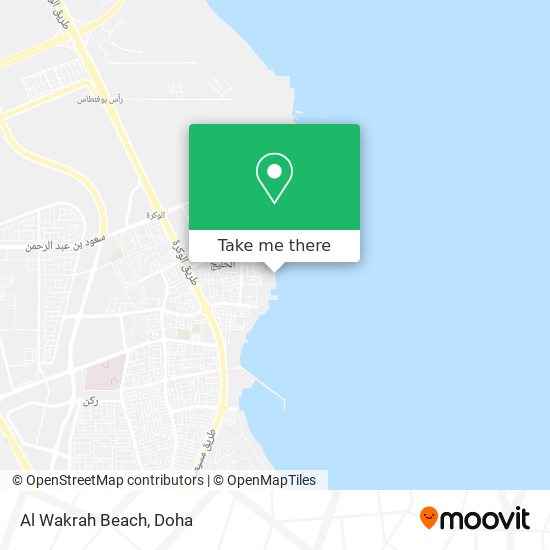 Al Wakrah Beach map