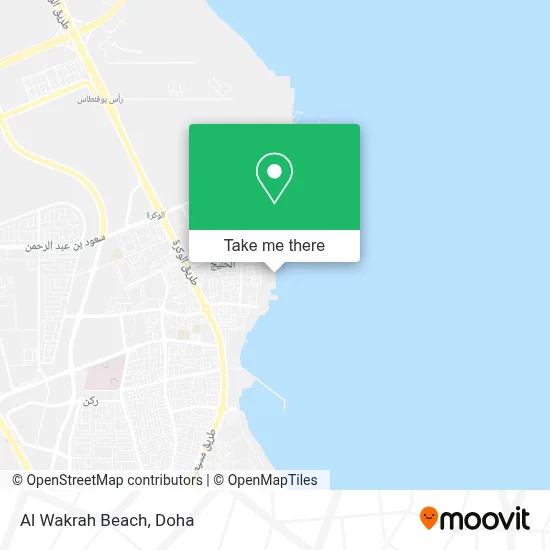 Al Wakrah Beach map