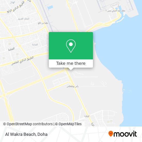 Al Wakra Beach map