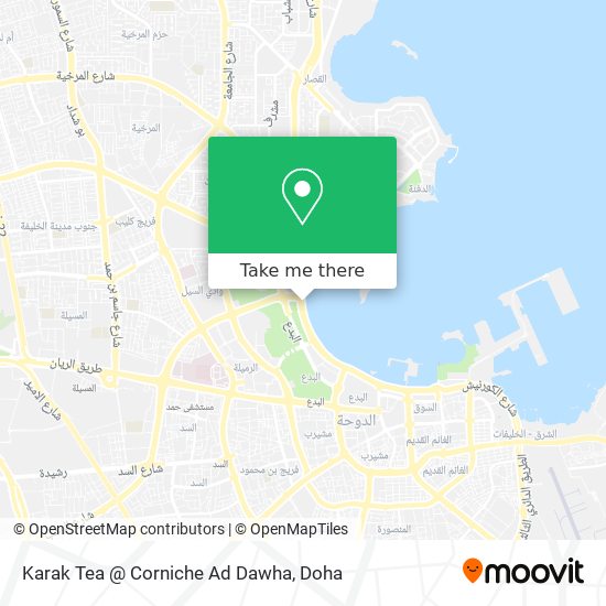 Karak Tea @ Corniche Ad Dawha map