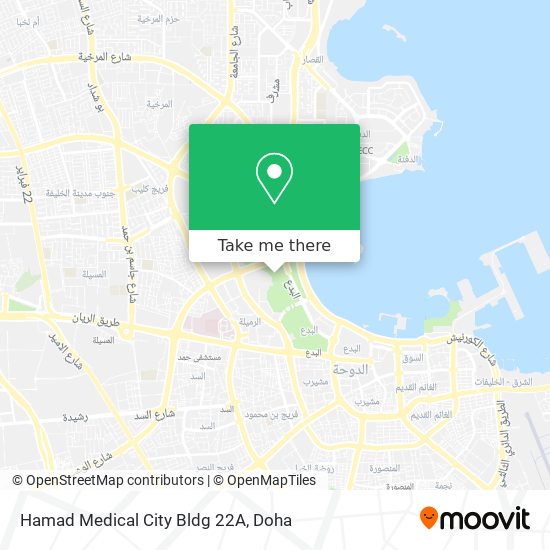 Hamad Medical City Bldg 22A map