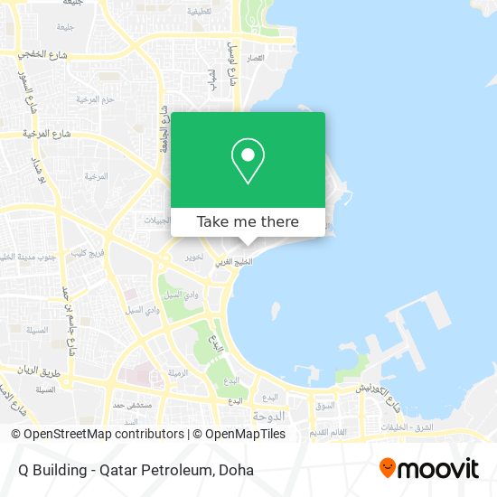 Q Building - Qatar Petroleum map