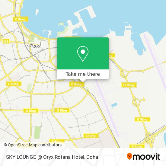 SKY LOUNGE @ Oryx Rotana Hotel map