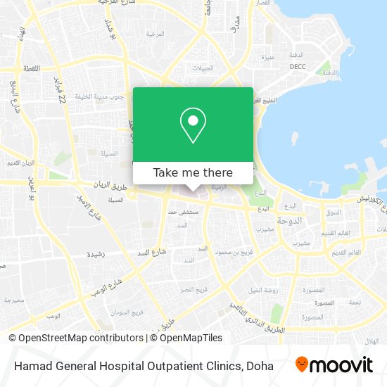 Hamad General Hospital Outpatient Clinics map