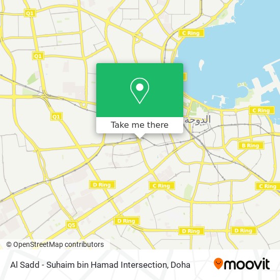Al Sadd - Suhaim bin Hamad Intersection map