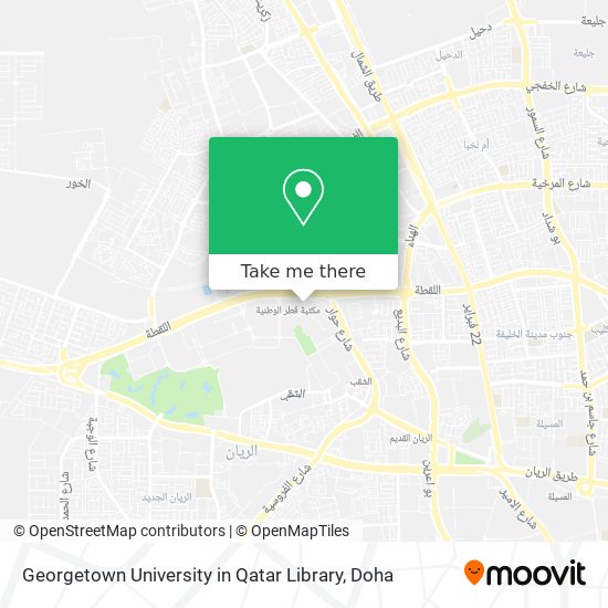 Georgetown University in Qatar Library map