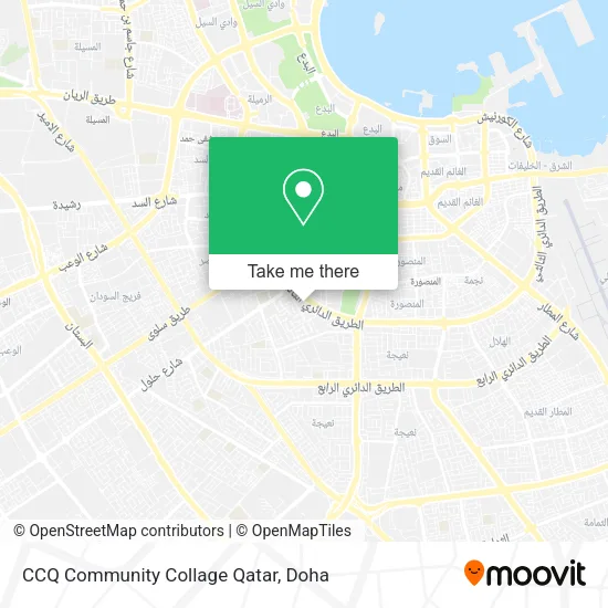 CCQ Community Collage Qatar map