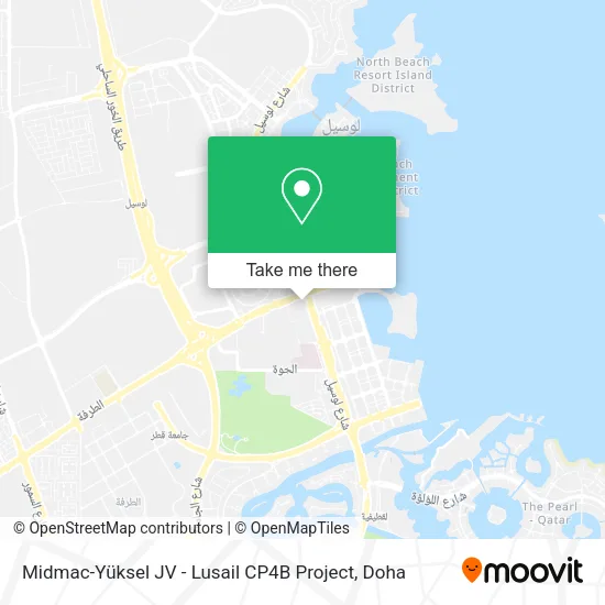 Midmac-Yüksel JV - Lusail CP4B Project map