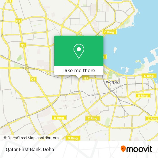 Qatar First Bank map