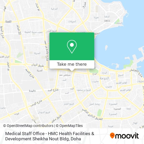 Medical Staff Office - HMC Health Facilities & Development Sheikha Nout Bldg map