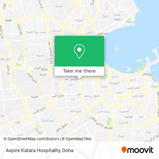 Aspire Katara Hospitality map