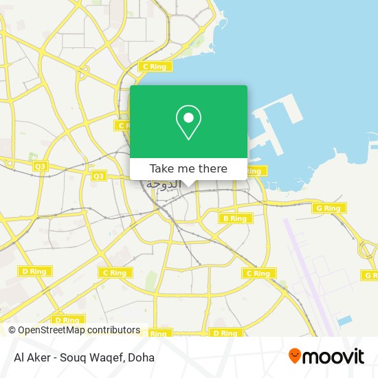 Al Aker - Souq Waqef map