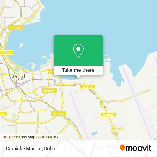 Corniche Marriot map