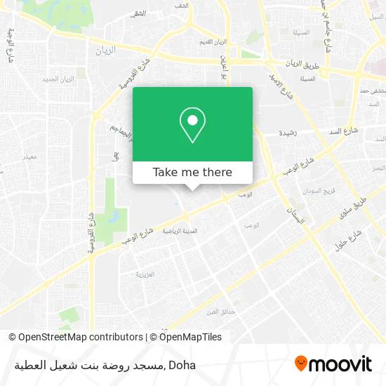 مسجد روضة بنت شعيل العطية map