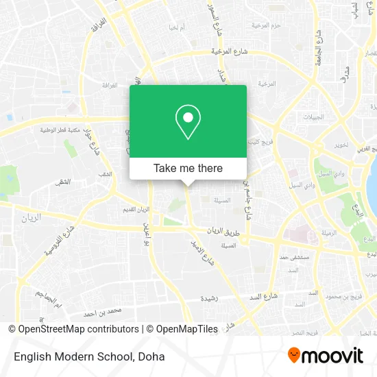English Modern School map
