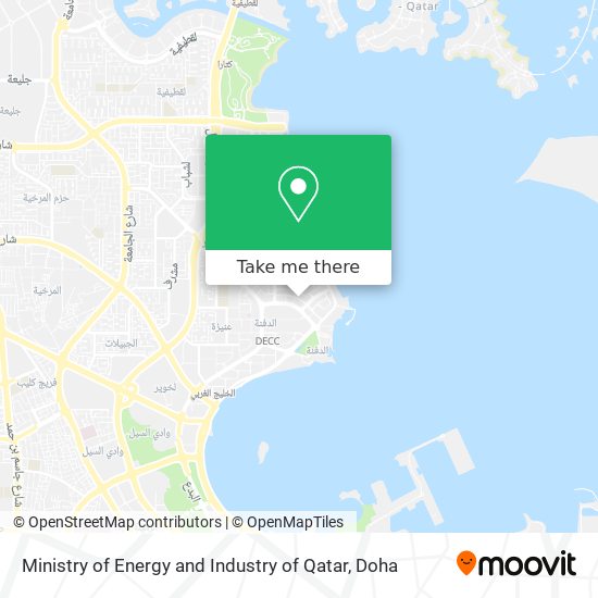 Ministry of Energy and Industry of Qatar map