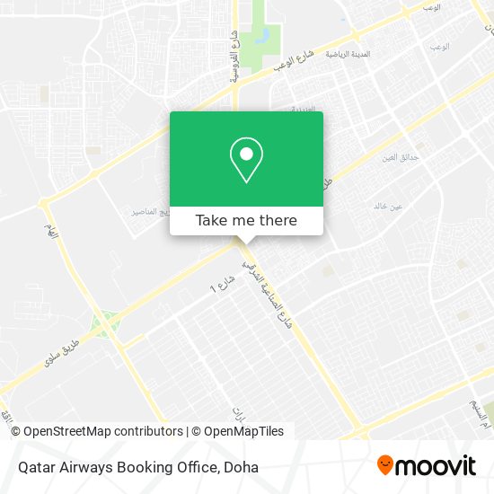 Qatar Airways Booking Office map