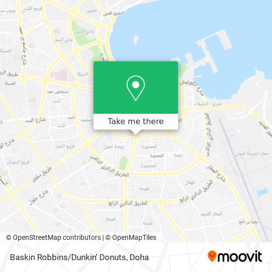 Baskin Robbins/Dunkin' Donuts map