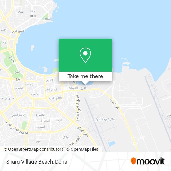 Sharq Village Beach map