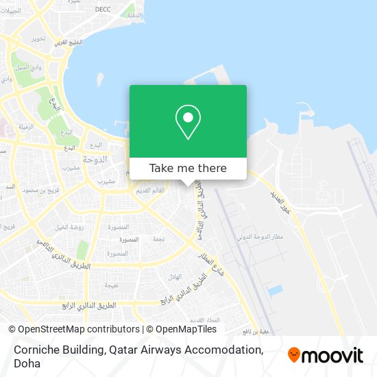 Corniche Building, Qatar Airways Accomodation map