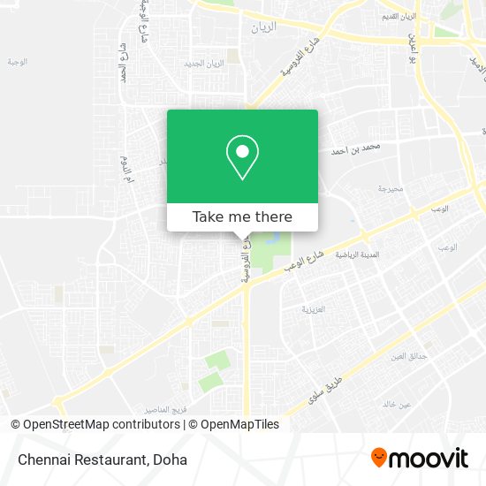 Chennai Restaurant map