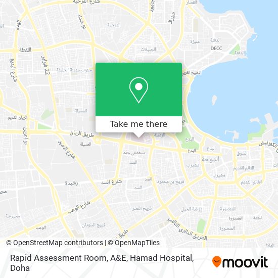 Rapid Assessment Room, A&E, Hamad Hospital map