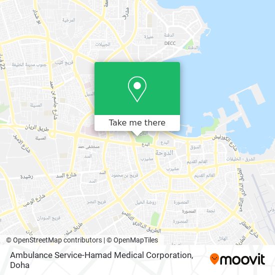 Ambulance Service-Hamad Medical Corporation map