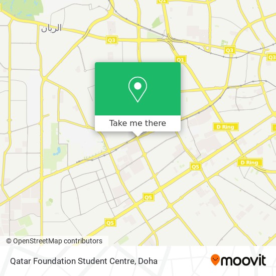 Qatar Foundation Student Centre map