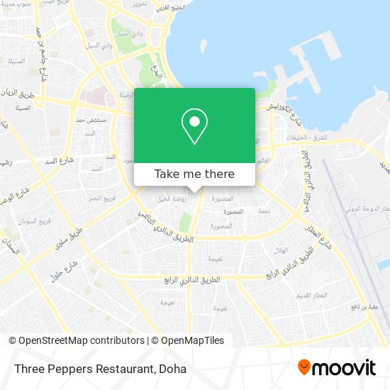 Three Peppers Restaurant map