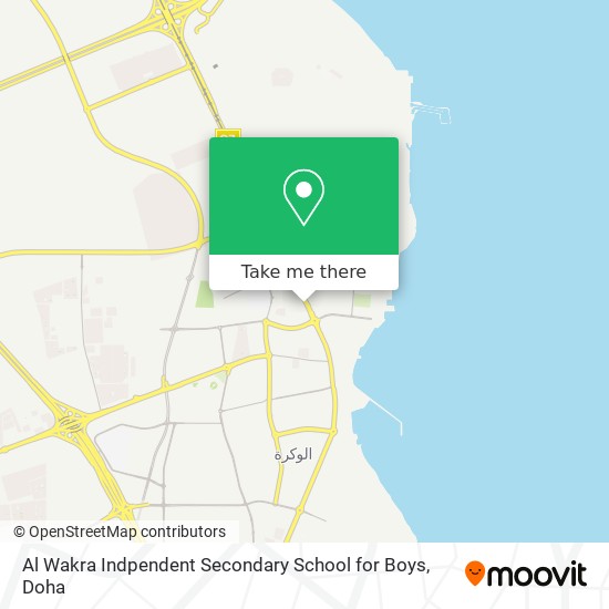 Al Wakra Indpendent Secondary School for Boys map