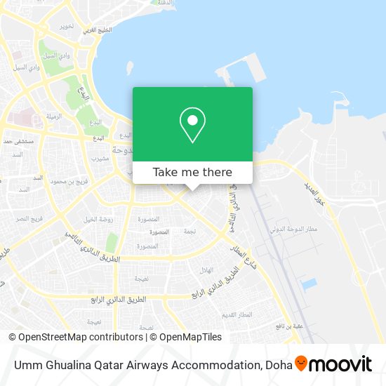Umm Ghualina Qatar Airways Accommodation map