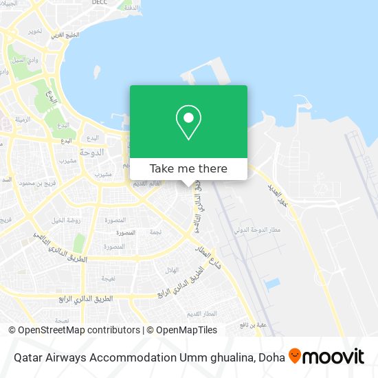Qatar Airways Accommodation Umm ghualina map