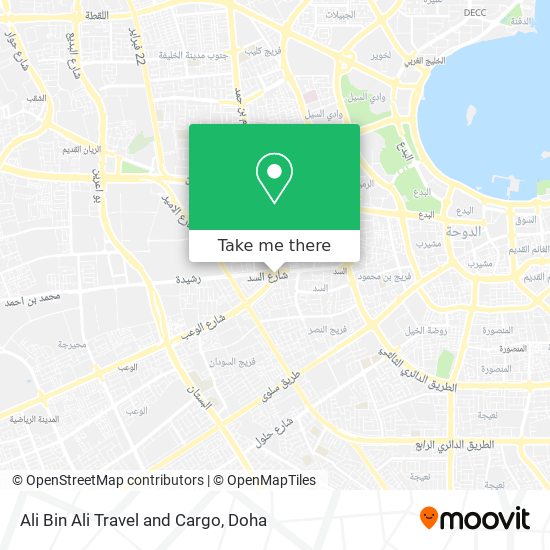 Ali Bin Ali Travel and Cargo map