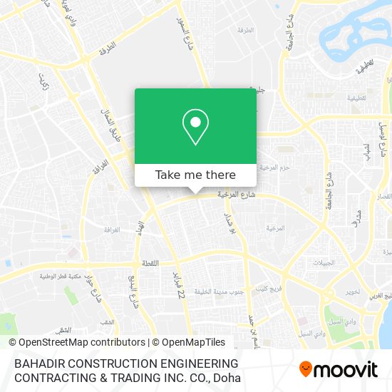 BAHADIR CONSTRUCTION ENGINEERING CONTRACTING & TRADING INC. CO. map