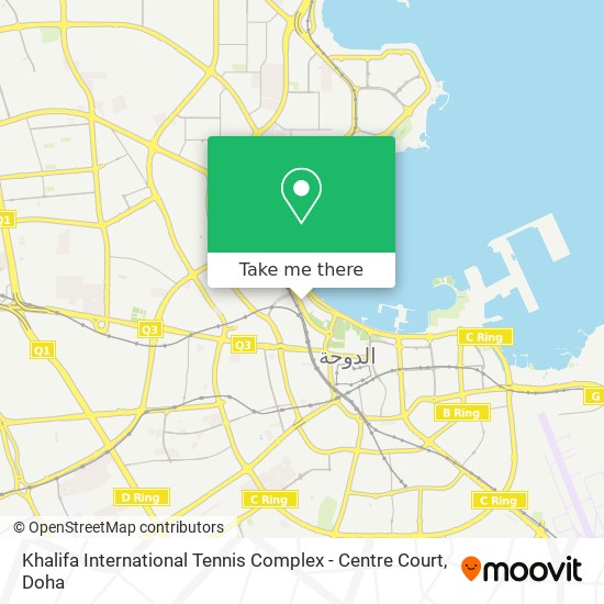 Khalifa International Tennis Complex - Centre Court map