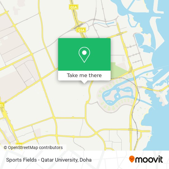 Sports Fields - Qatar University map