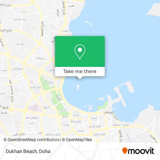 Dukhan Beach map